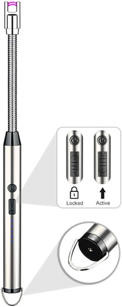 Acendedor De Fogão Eletrônico Isqueiro Usb Recarregável PRATA | Amazon (BR)