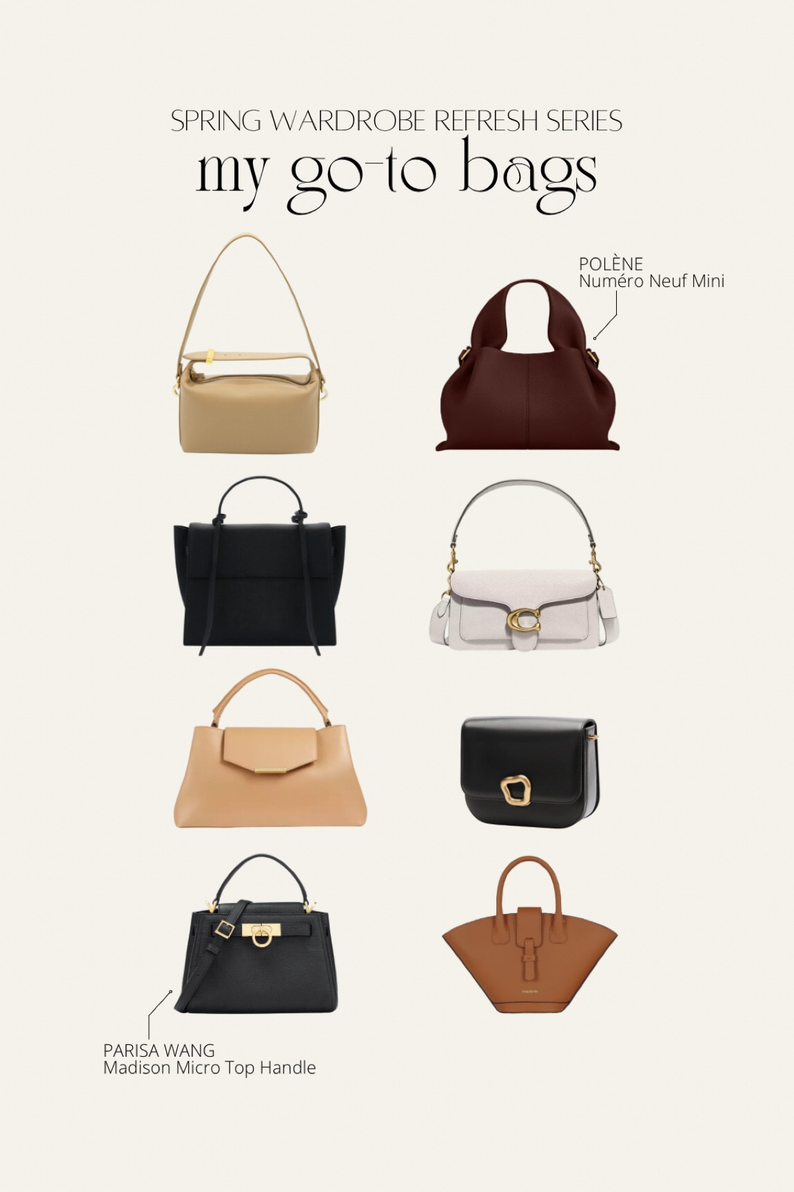 spring wardrobe refresh series | my go-to bags 💫 

#LTKstyletip #LTKitbag #LTKeurope