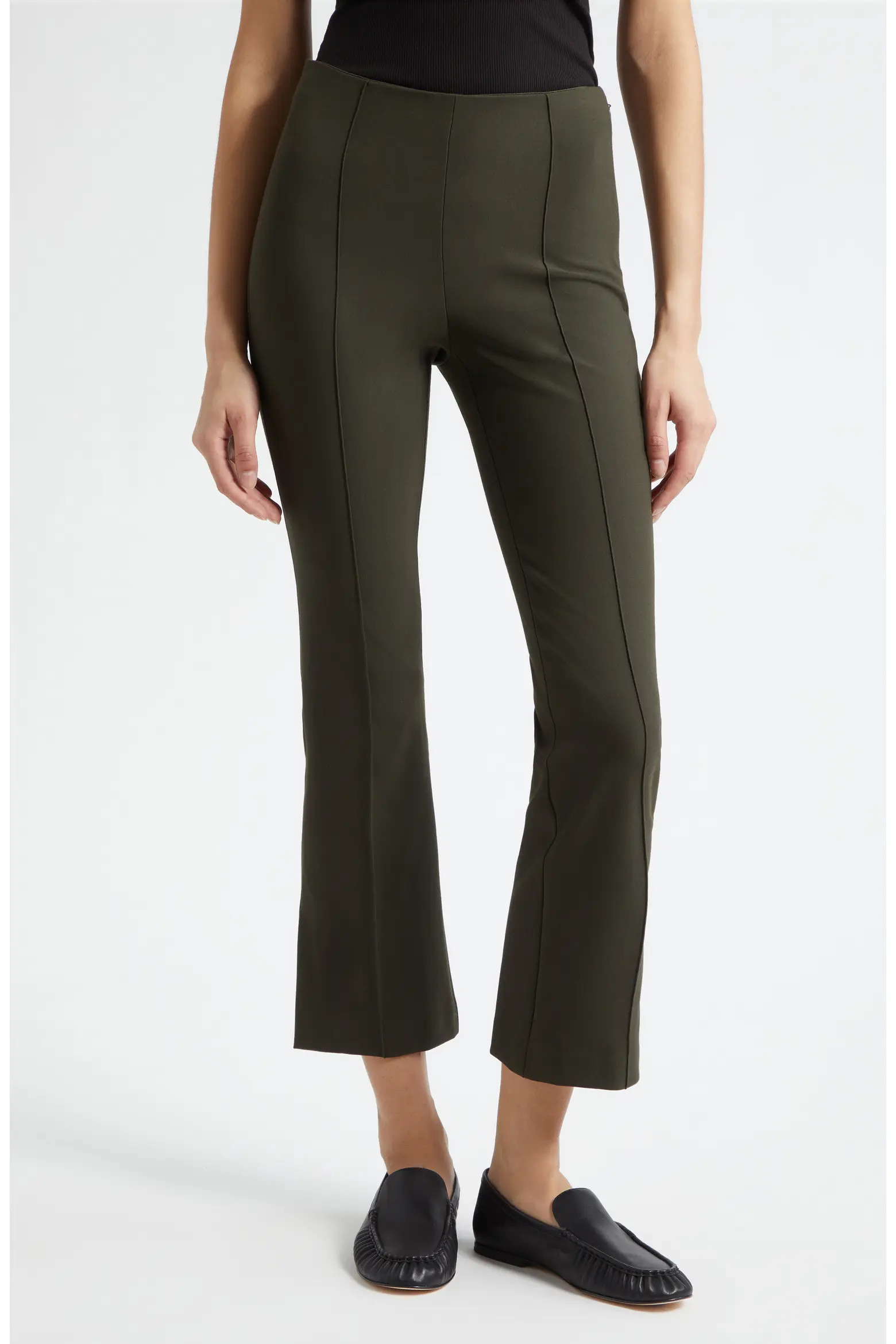 Mid Rise Crop Flare Pants with Side Split Hem (Women) | Nordstrom | Nordstrom