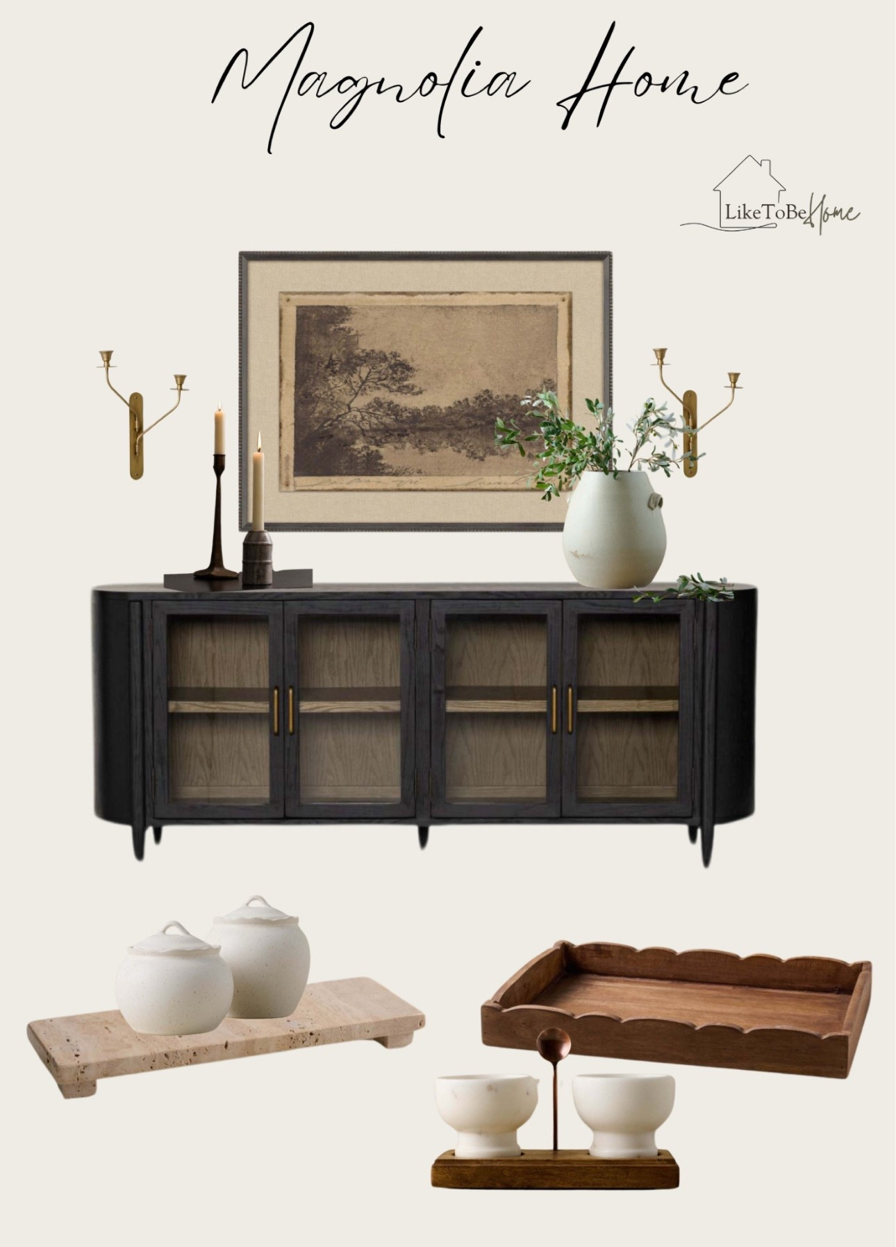 Timeless elegance with Magnolia Home—warm wood tones, vintage accents, and cozy textures for a beautifully styled space.


Magnolia Home decor, modern farmhouse style, rustic home design, black wood furniture, vintage-inspired decor, neutral home styling, cozy living space, antique wall art, wooden trays, elegant home accessories
