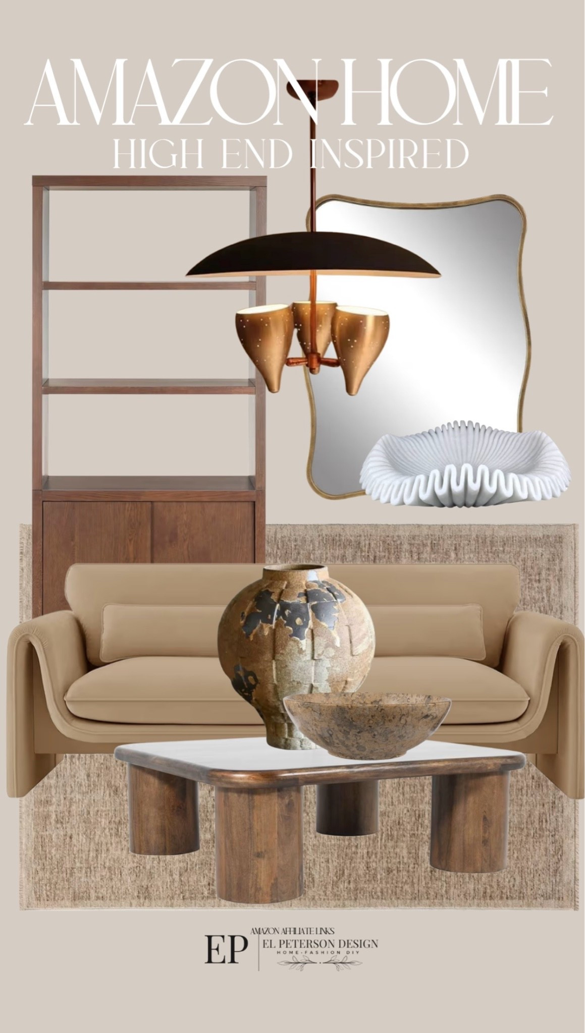 Amazon
Rug
Lighting
Mirror
Tall accent cabinet
Vase
Coffee table
Sofa
Fluted bowl

#LTKHome