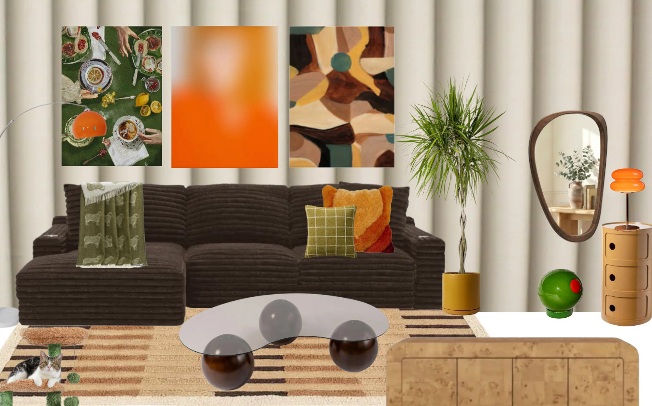 COZY MCM LIVING ROOM 

 