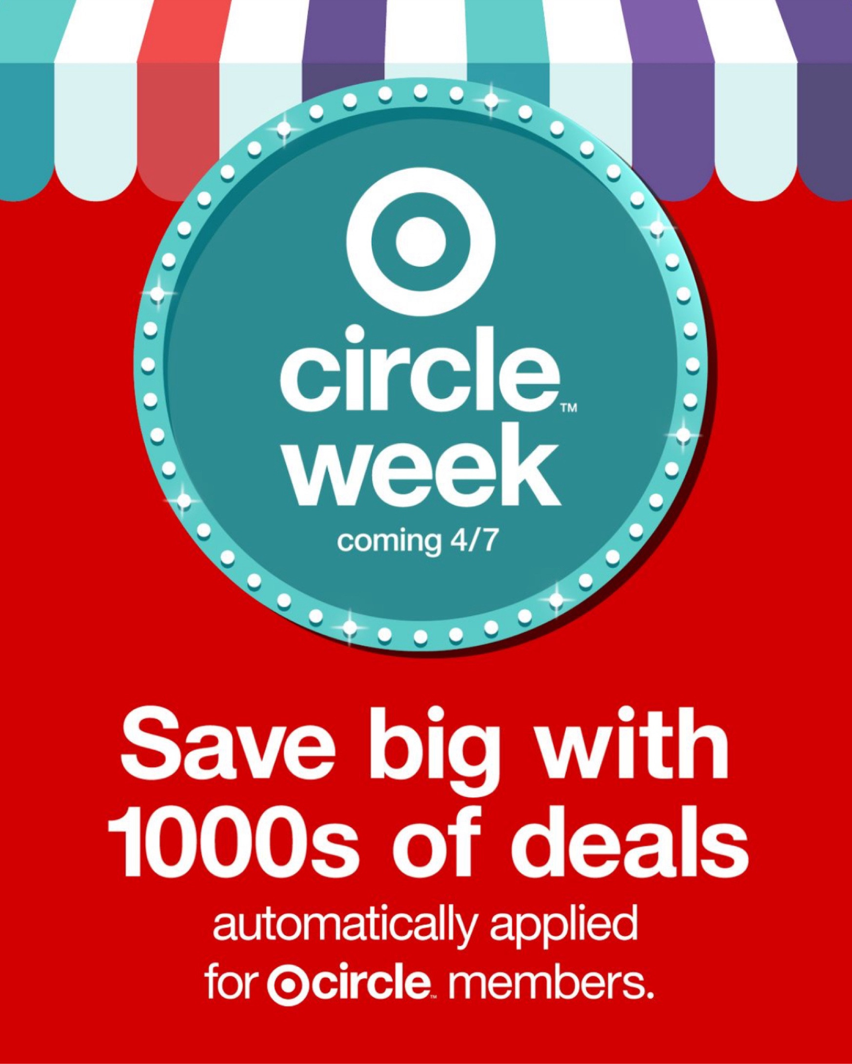 Target: Circle Week  🎯 

Circle week starts tomorrow with amazing savings on just about anything you can think of! Make sure to checkout the card, especially if you shop at Target frequently! This is for TargetCircle members only but depending on your card, you can save up to 5% on every order & more! Make sure to keep an eye out tomorrow for some great LTK x Target deals as well!💫

#LTKxTarget 

#LTKsale #LTKhome #LTKbeauty