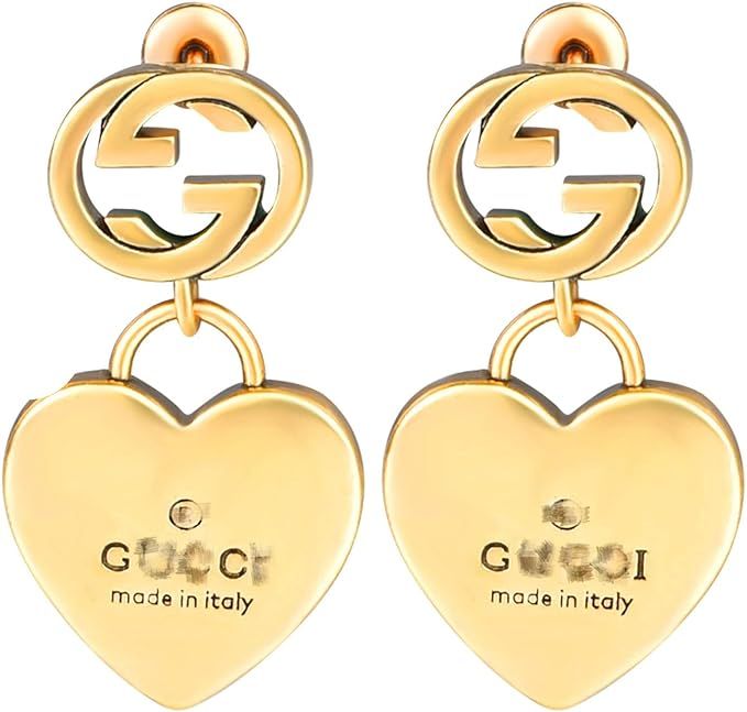 Gold Plated GC Earrings Stud Jewelry For Women Gift | Amazon (US)