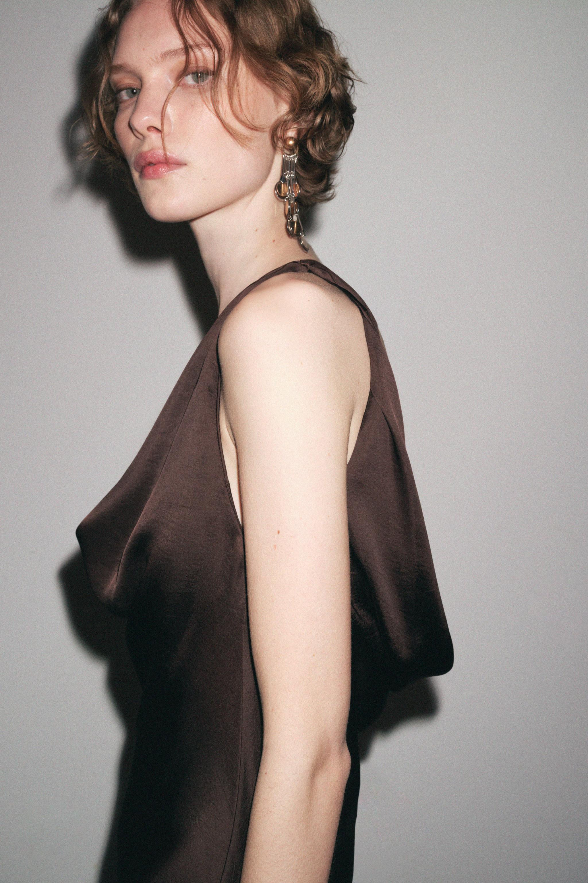 ZW COLLECTION LONG SATIN DRESS | Zara UK