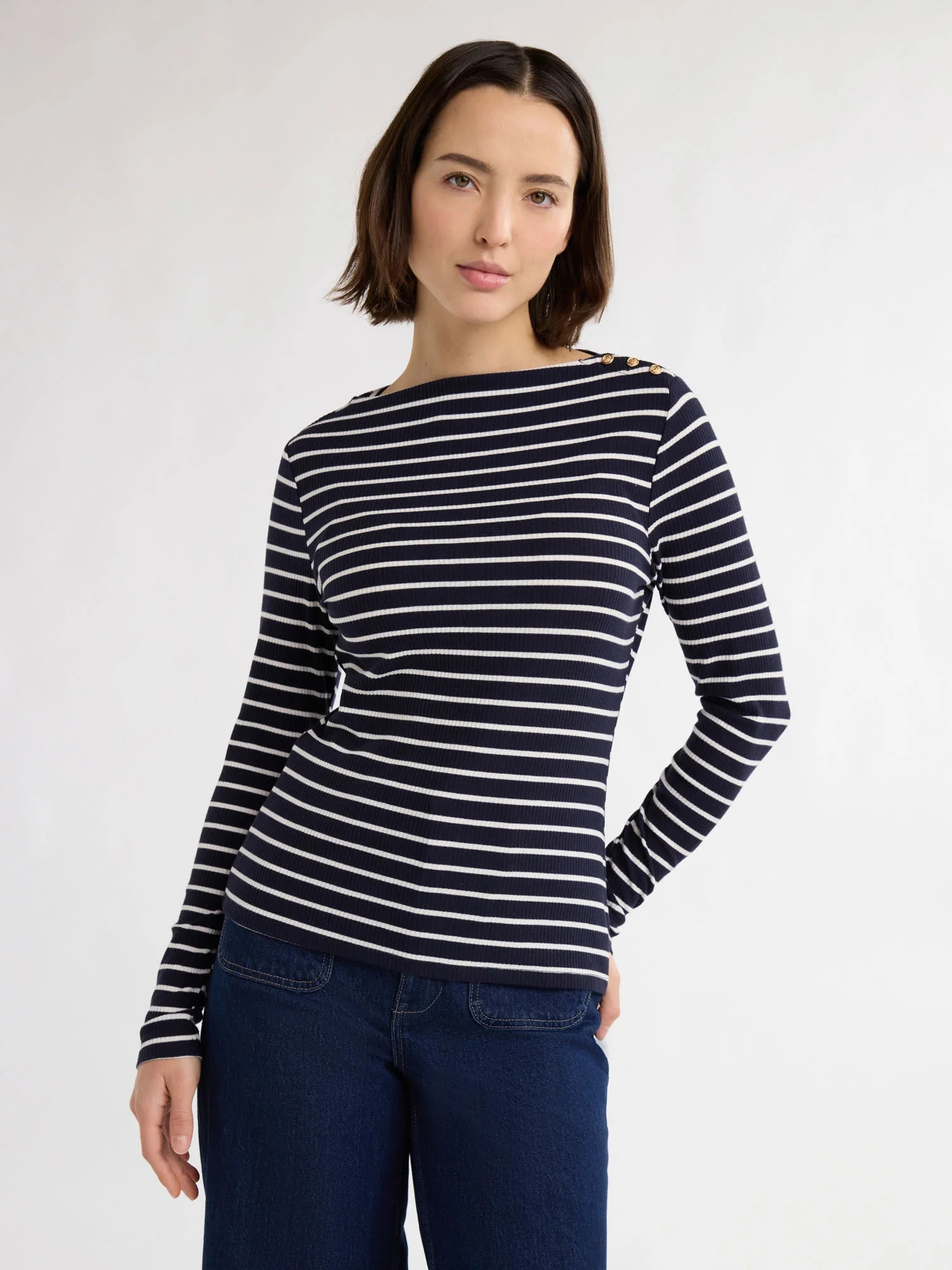 Free Assembly Women’s Boatneck Top with Long Sleeves, Sizes XS-XXL | Walmart (US)