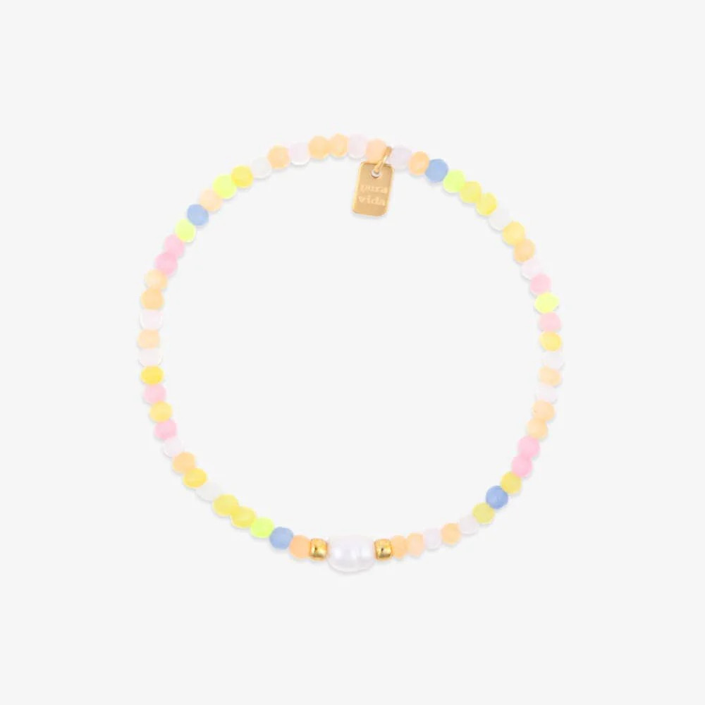 Blooming Frosted Bead Stretch Bracelet | Pura Vida Bracelets