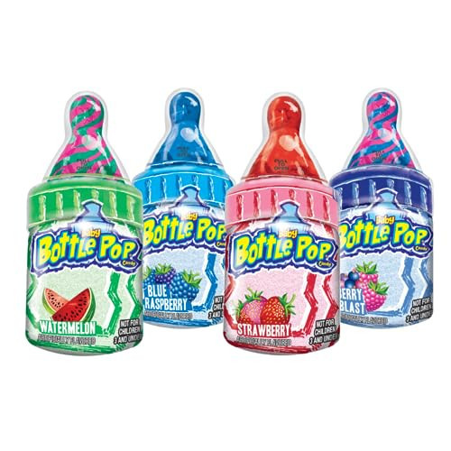 Baby Bottle Pop Candy, Pack of 4 Assorted Flavors by Lyza's Sweets & Treats | Amazon (US)
