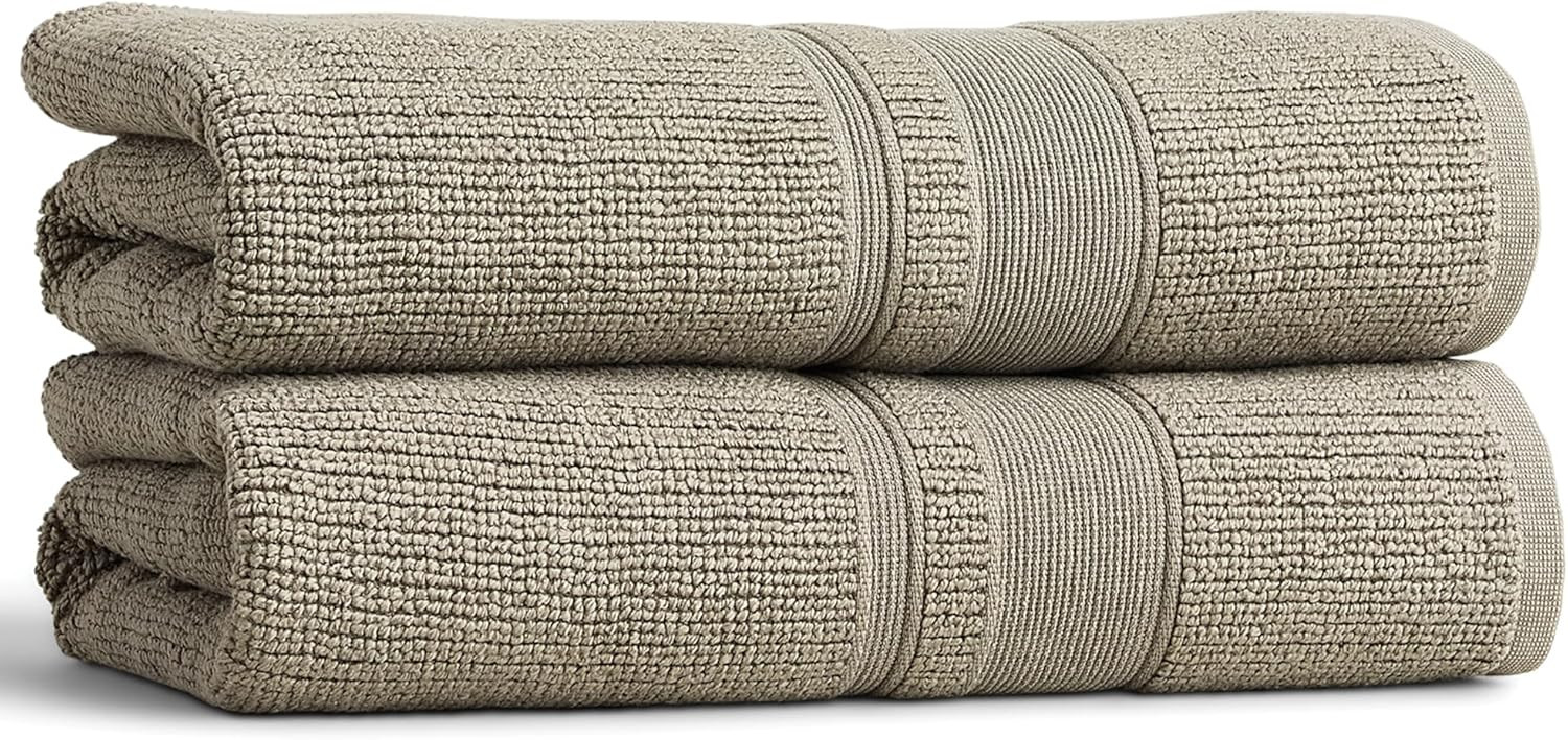 Preston Lane Douro Bath Towel Set – 2 Pack Luxury Cotton Towels, Ultra Soft & Absorbent, Quick-... | Amazon (US)