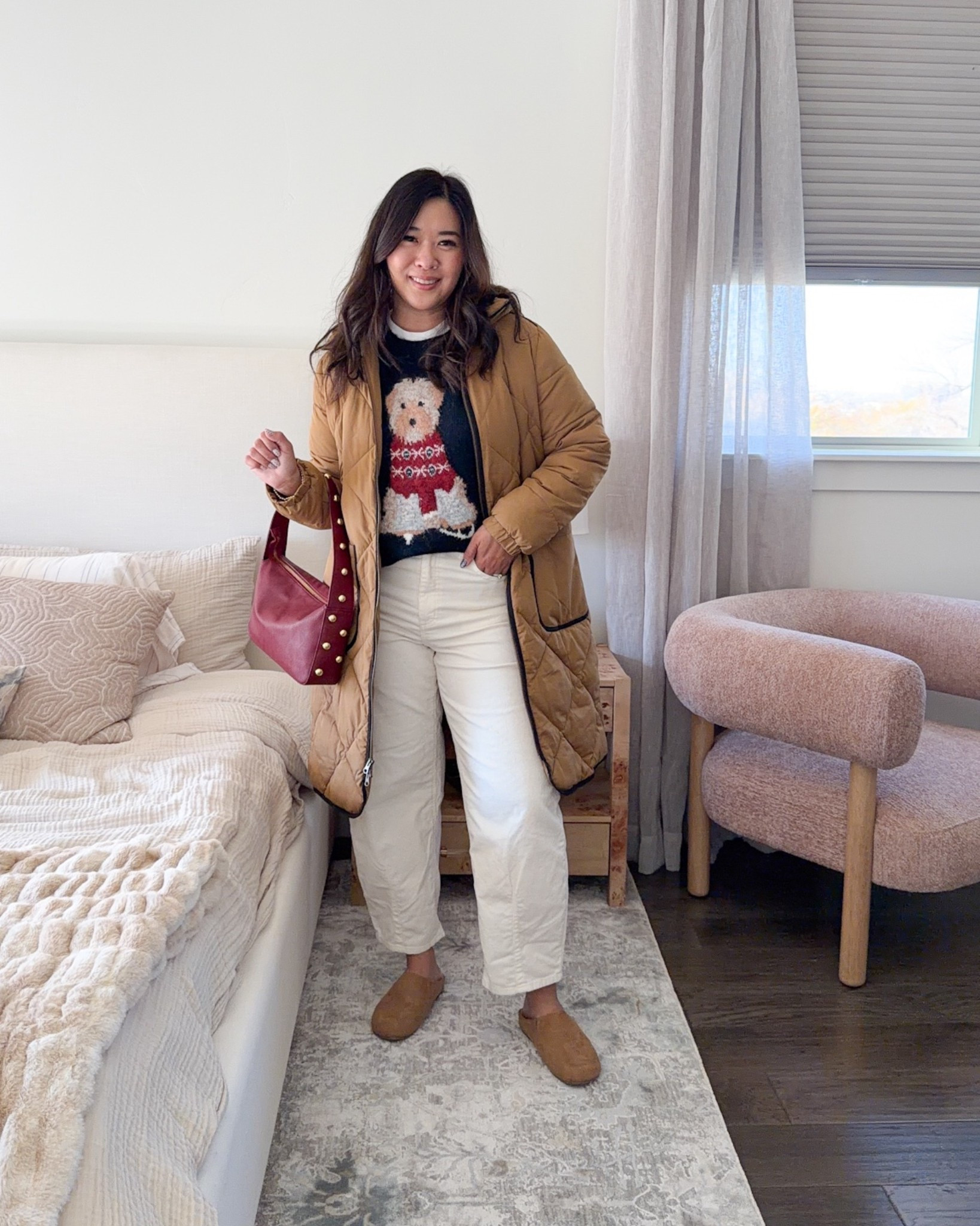 Let’s style the viral Ralph Lauren inspired  dog sweater from Target!!
Brown Set: Medium
Sweaters: Medium 
Tee: Medium
Corduroy Barrel Pant: 8
Midi Puffer Coat: Medium 