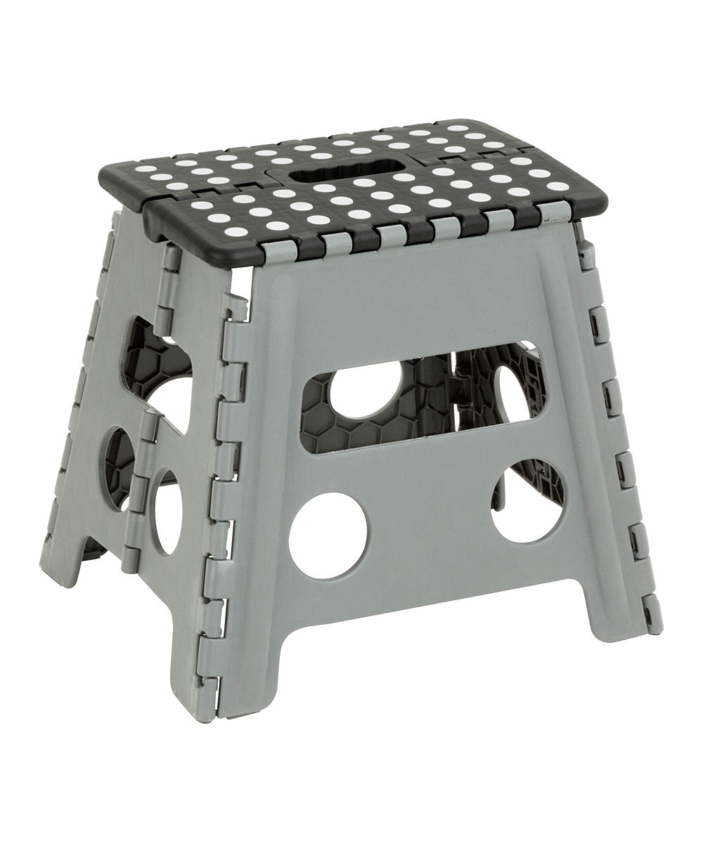 Honey-Can-Do Step Stools Black/Gray - Folding Step Stool | Zulily