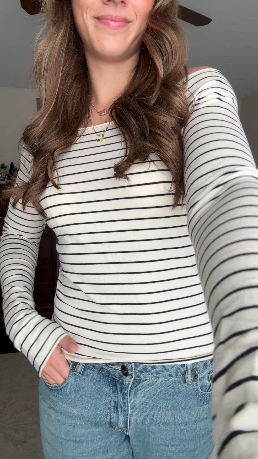 cute and easy fall outfit idea with stripes! 
#denim #stripes

#LTKSeasonal #LTKSaleAlert #LTKootd