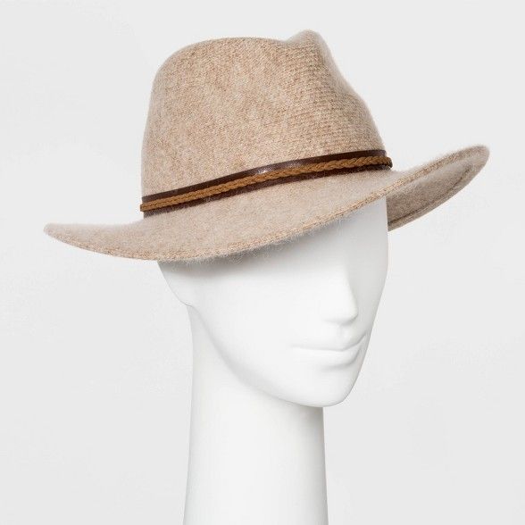 Women's Polyester Fedora Hat - Universal Thread™ Cream | Target