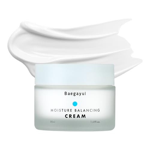Baegayul Moisture Balancing Calming Cream – Face Moisturizer Calming with Cica & Ceramides for All Skin Types, 48-Hour Deep Hydration, Korean Beauty Cream, Non-Sticky & Soothing Finish [1.69 fl oz ] | Amazon (US)