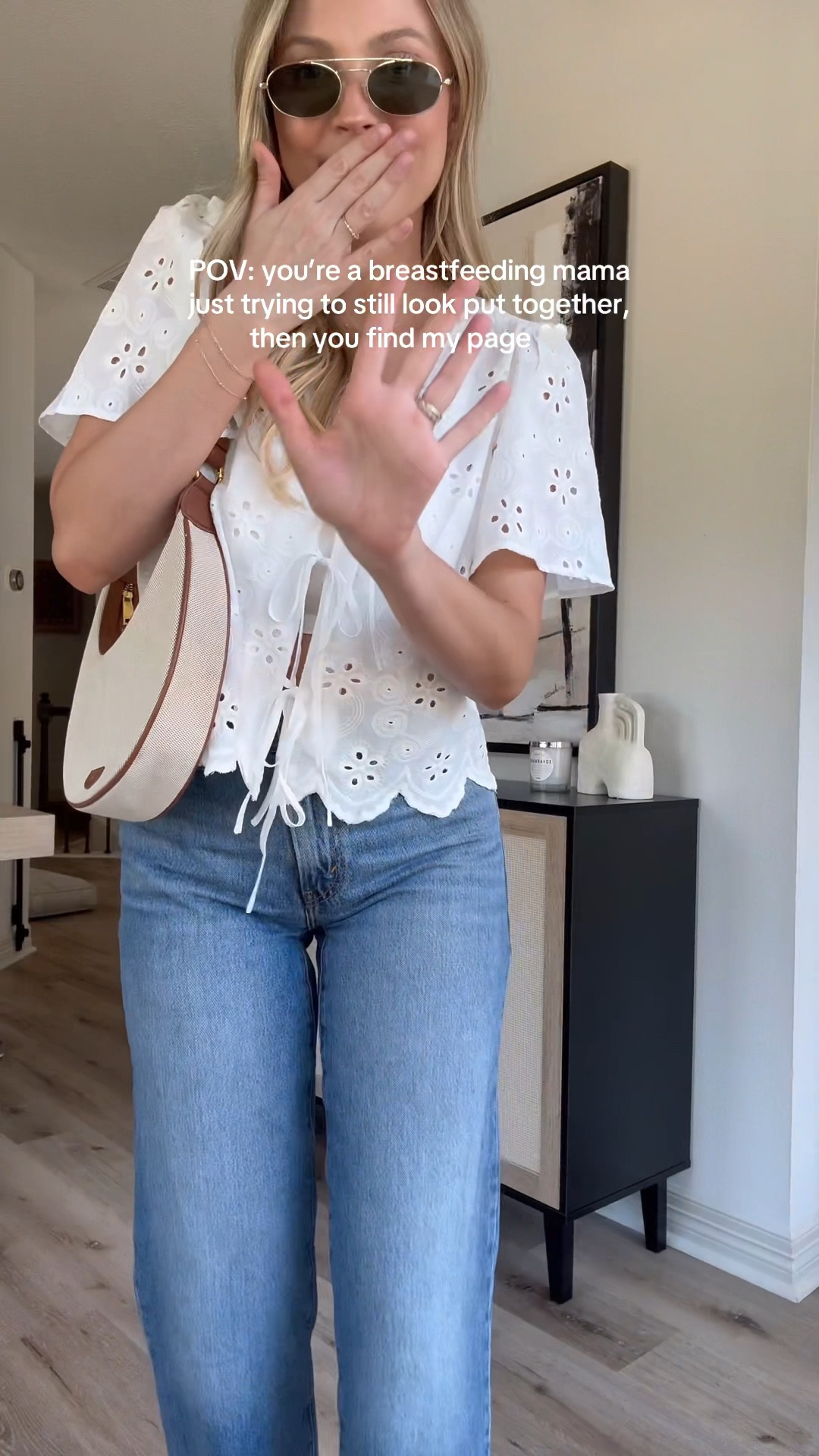 One of my favorite tops for summer!! It’s super breastfeeding friendly! Wearing a S in the top and 27 in jeans. 

#LTKStyleTip #LTKFindsUnder50 #LTKSummerEdit