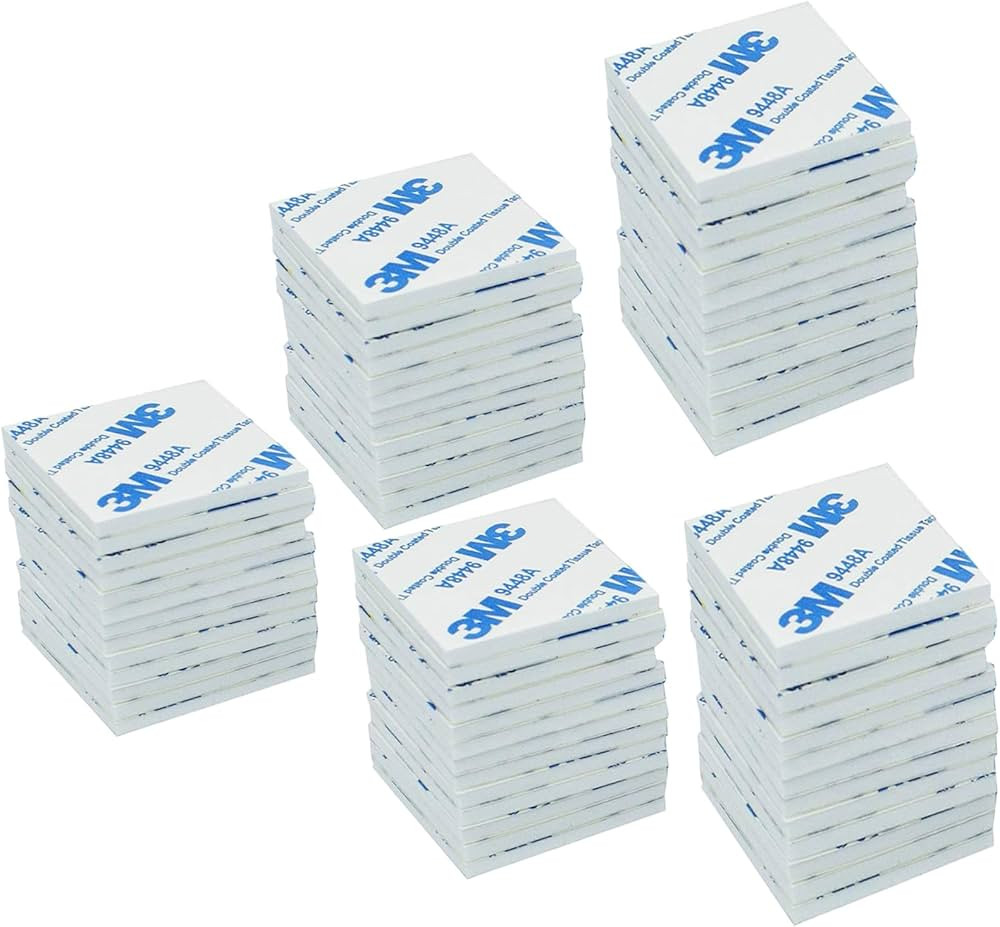 Yeecheng 100Pieces 3m Double Sided Foam Tape Square Strong Pad,27 × 27mm Heavy Duty Mounting Tap... | Amazon (US)