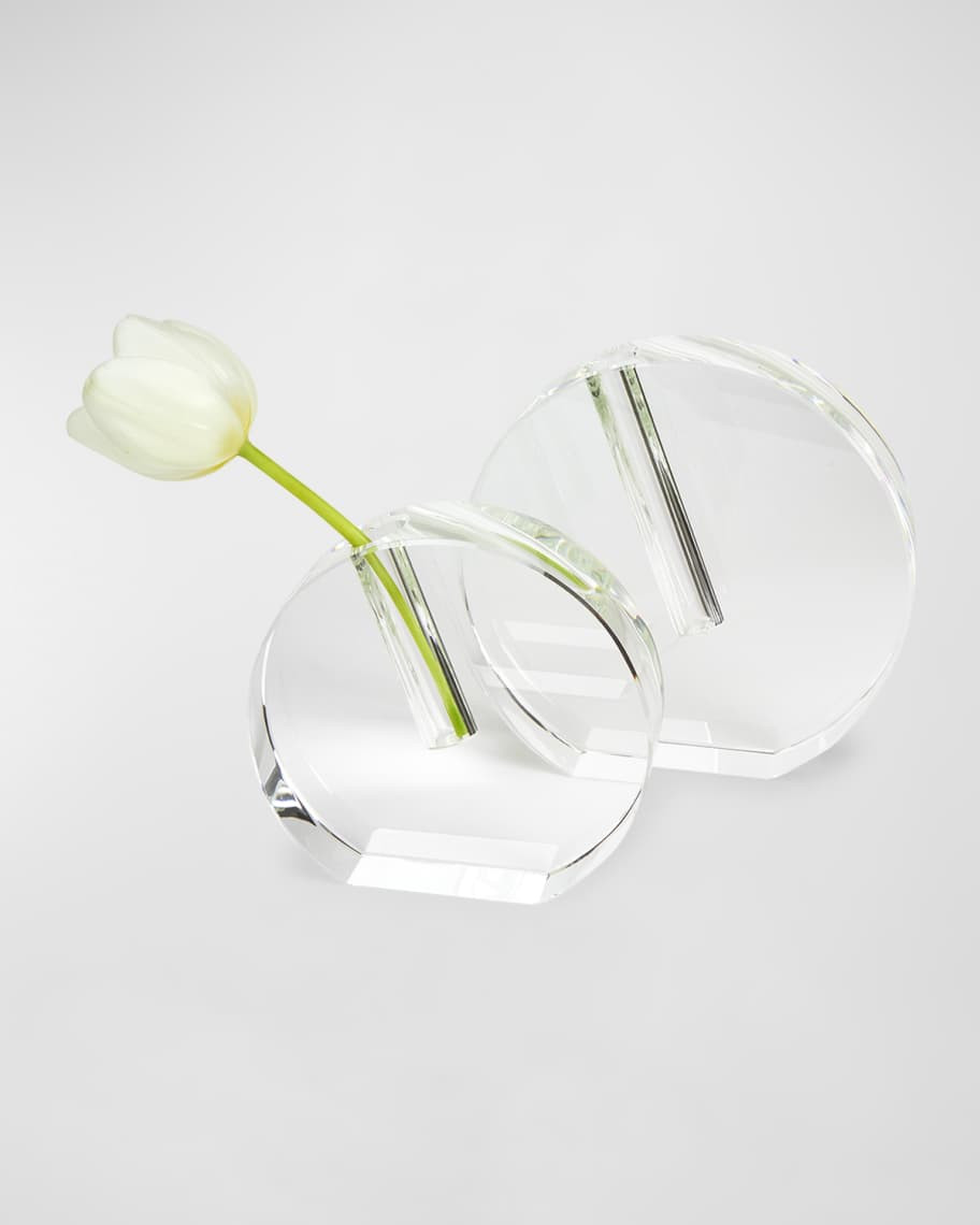 Clear Crystal Vase Flat Round - Small | Neiman Marcus
