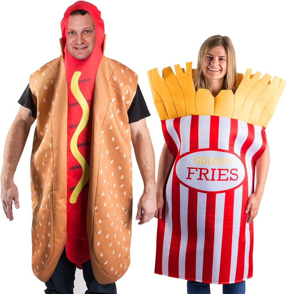 Tigerdoe Hotdog and French Fries Couple Costume - Halloween Funny Costume - Food Costume - Novelt... | Amazon (US)
