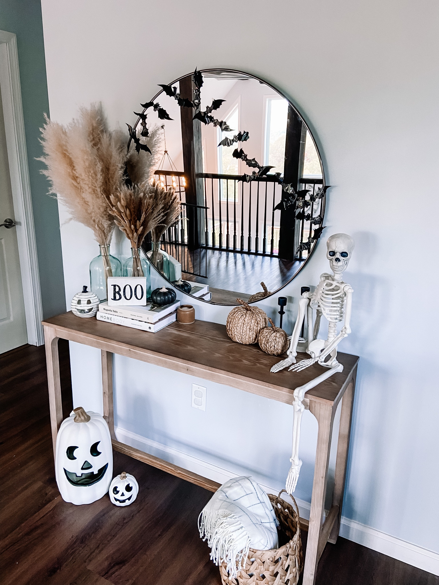 Halloween entry way, spooky season, console table Halloween, pampas decor, fall decor, walmart, target , etsy 

#LTKhome #LTKSeasonal #LTKHalloween