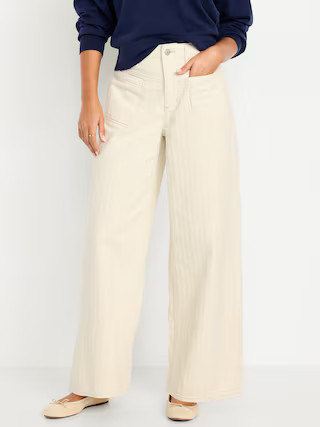 High-Waisted Baggy Wide-Leg Utility Jeans | Old Navy (US)