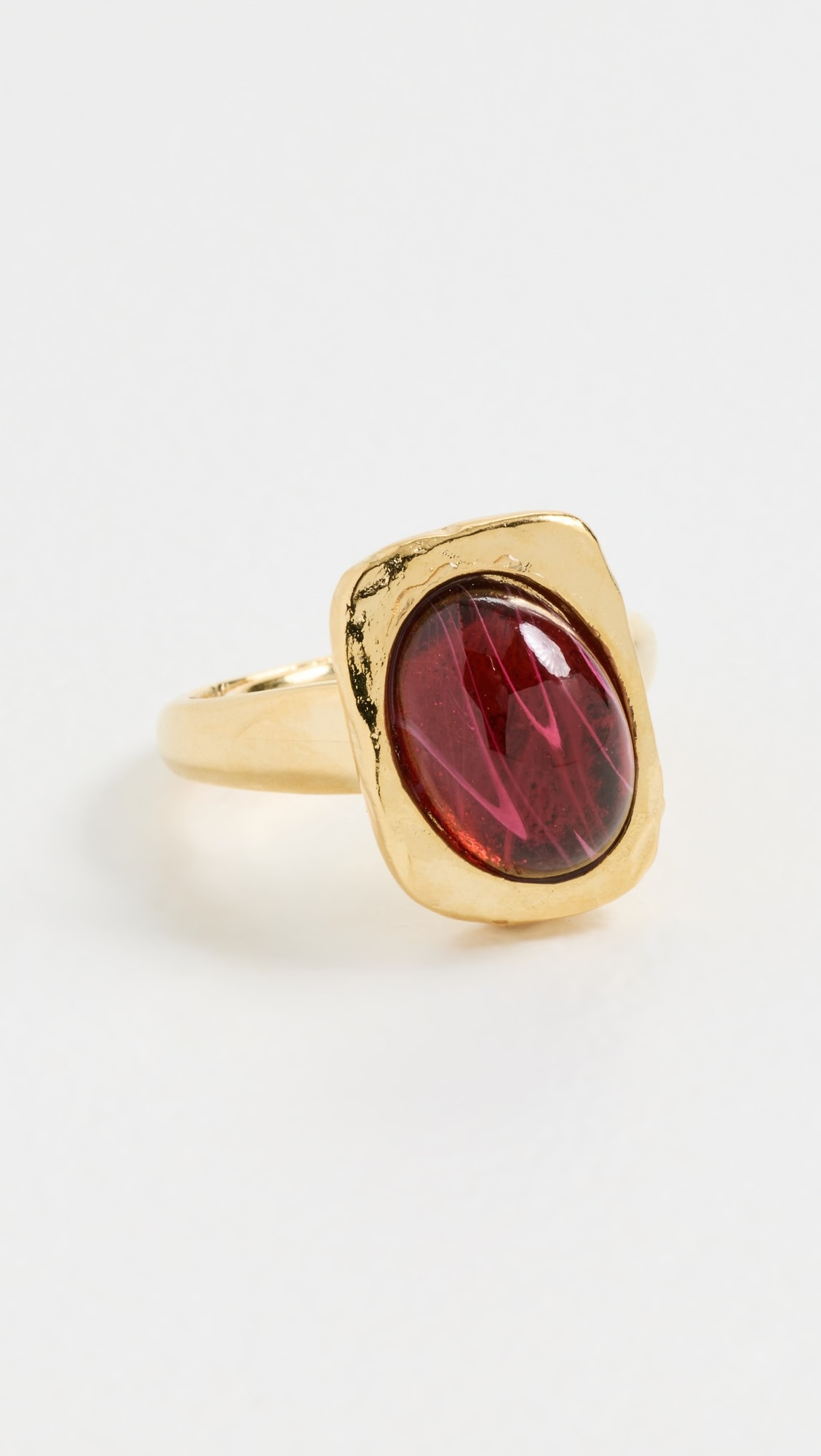 Gold with Center Oval Flaw Ruby Ring | Shopbop