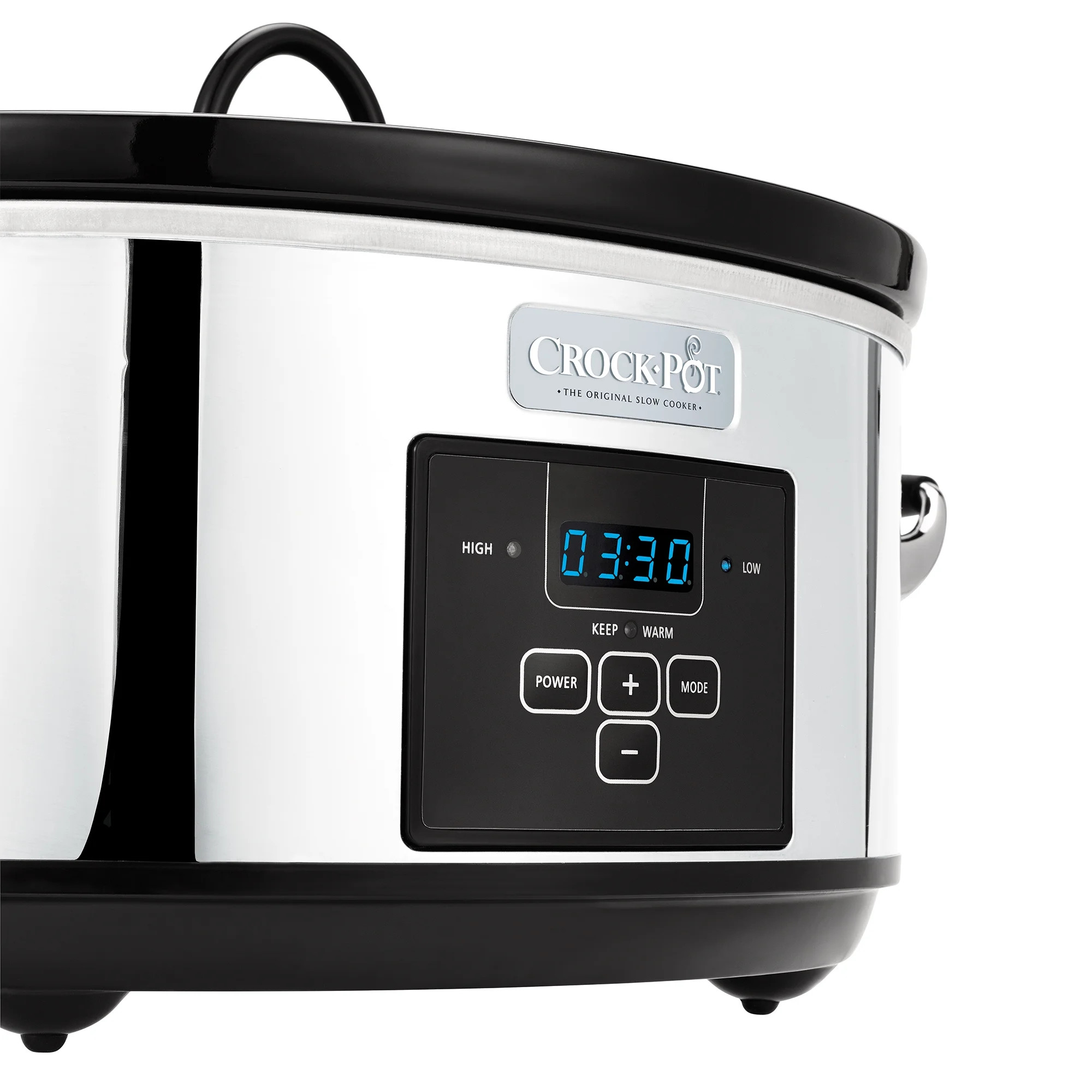 Crock-Pot 7-Quart Polished Flat Control Programmable Slow Cooker (SCCPVF710-P-WM) | Walmart (US)
