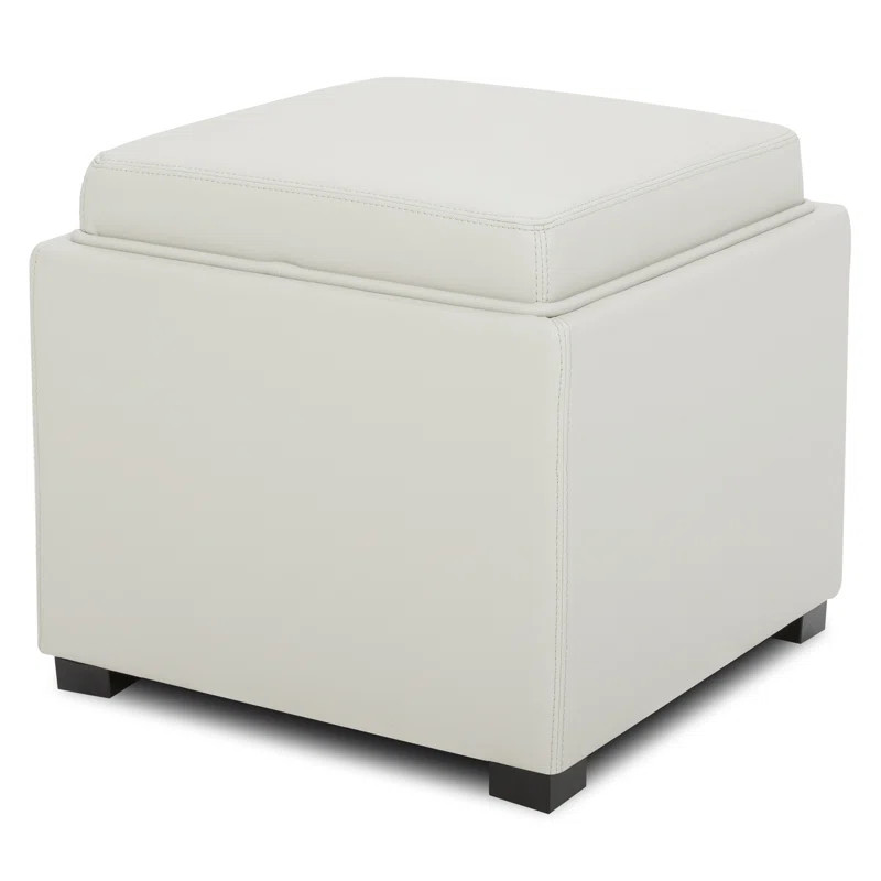 Stone Faux Leather Ottoman | Wayfair North America