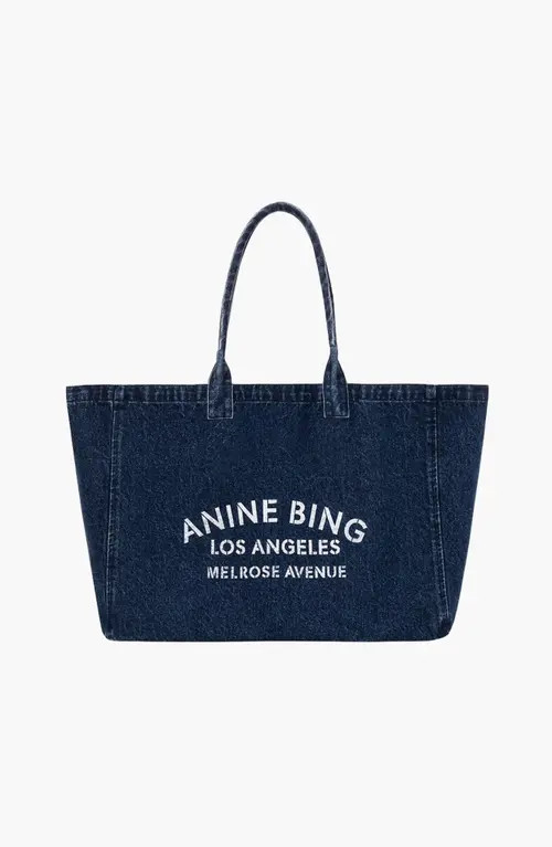 ANINE BING Leo Denim Tote in Ink Blue at Nordstrom | Nordstrom