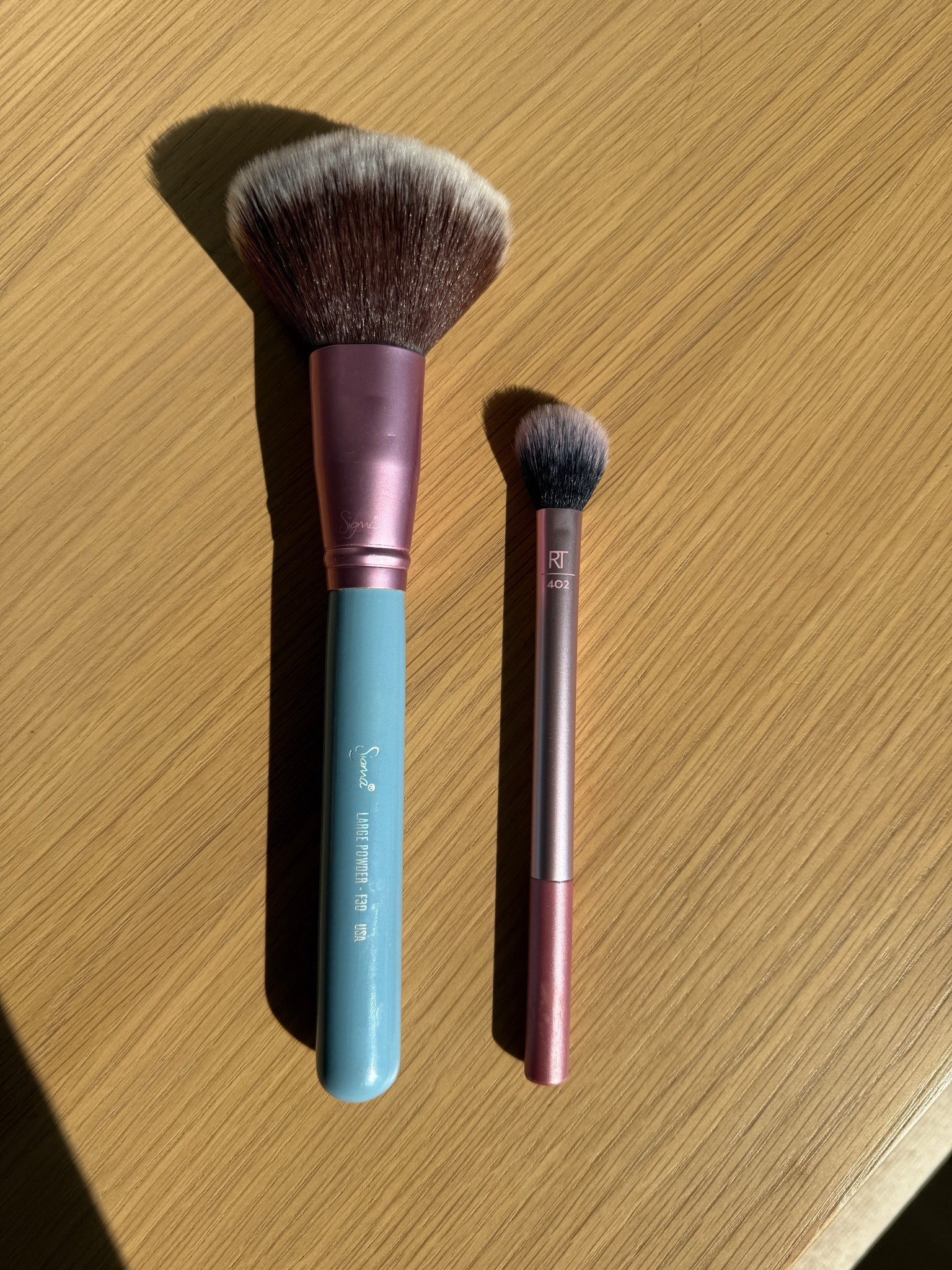 This is the brush that does it all and it’s so cheap! I love using this for blending concealer, placing liquid blush and highlight and for detail powdering 