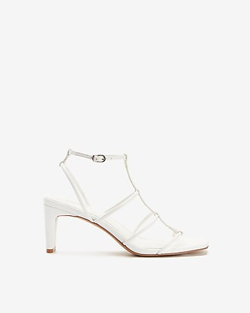 Square Toe Strappy Block Heel Sandals | Express