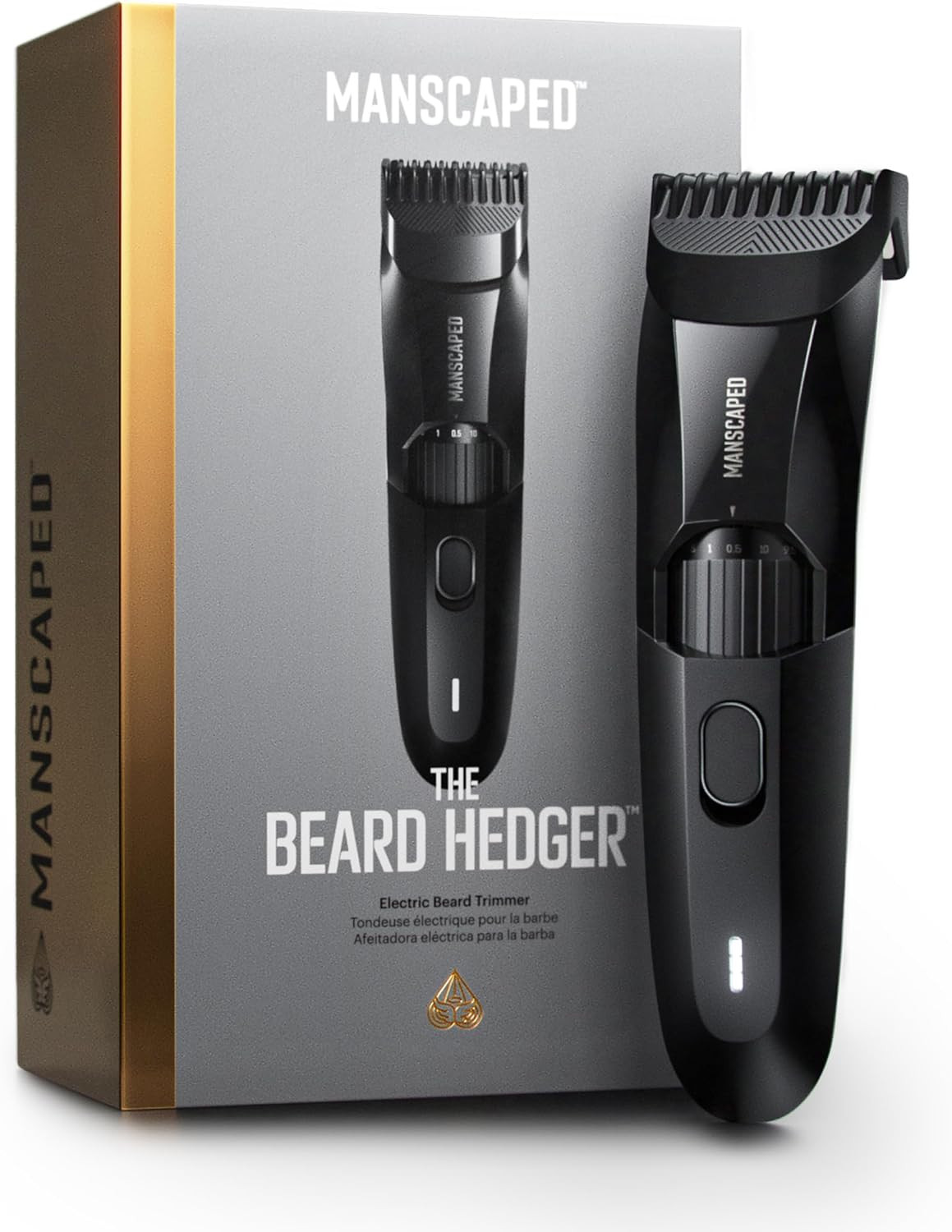 MANSCAPED® The Beard Hedger™ Premium Men's Beard Trimmer, 20 Length Adjustable Blade Wheel, Stainless Steel T-Blade for Precision Facial Hair Trimming, Cordless Waterproof Wet/Dry Clipper | Amazon (US)