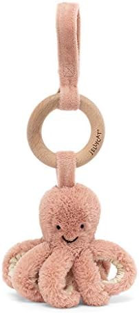 Jellycat Odell Octopus Wooden Ring Baby Stroller Car Seat Toy | Amazon (US)