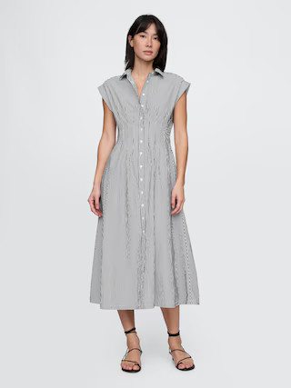 Poplin Midi Shirtdress | Gap (US)