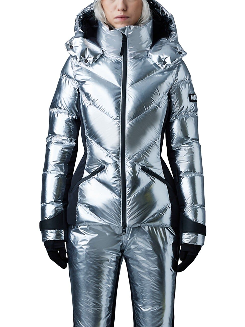 Madalyn Hooded Metallic Down Ski Jacket | Saks Fifth Avenue