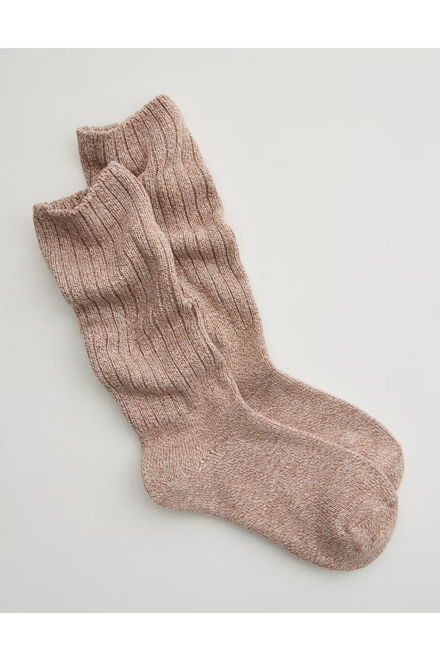 Aerie Marled Slouchy Socks Women's Beach Dune One Size | American Eagle Outfitters (US & CA)