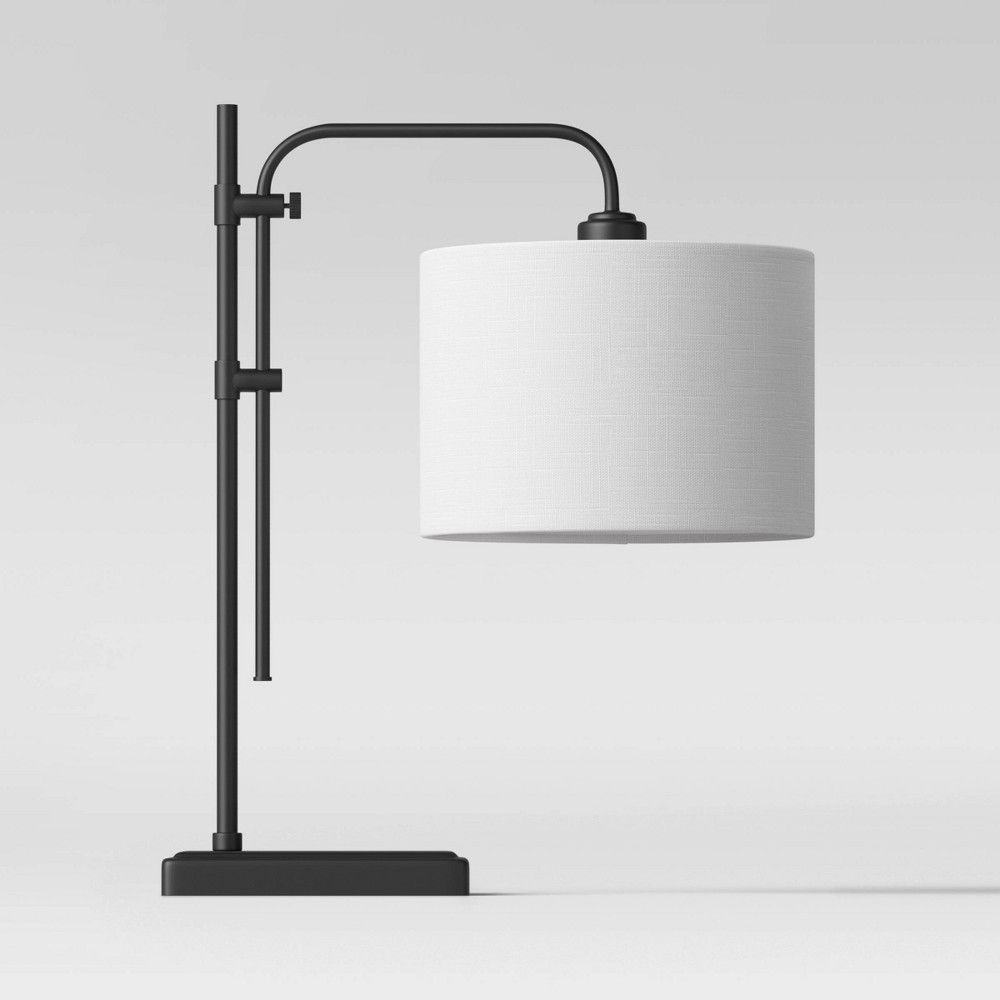 Knox Adjustable Shaded Table Lamp Black (Includes LED Light Bulb) - Threshold | Target