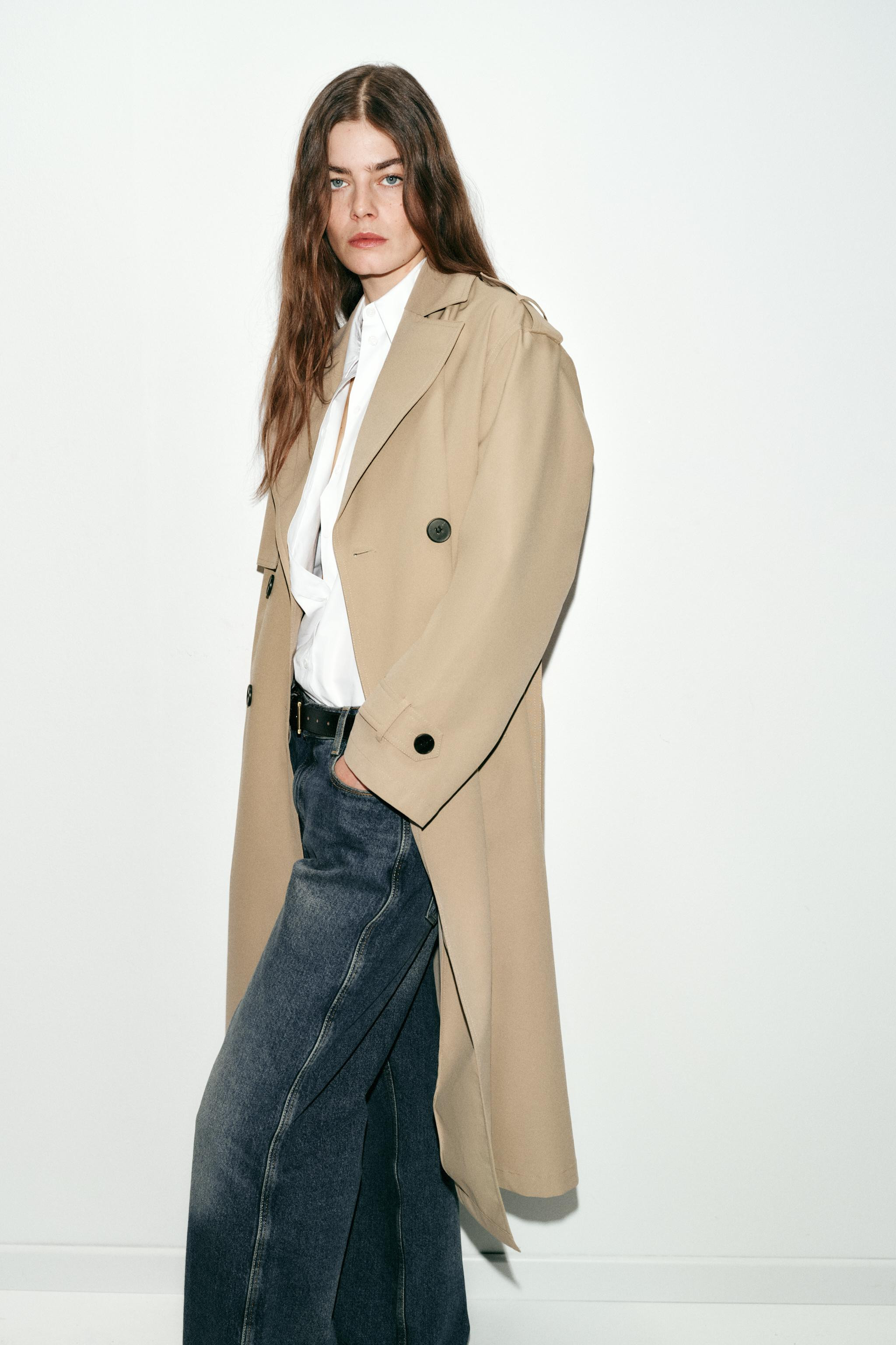 LONG TRENCH COAT WITH BELT | Zara UK