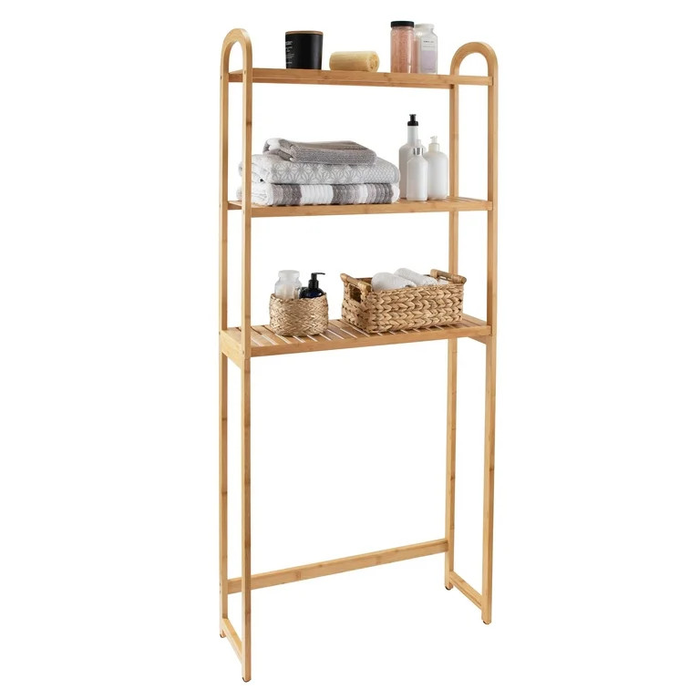 Better Homes & Gardens 3-Shelf over the Toilet Space Saver, Bamboo | Walmart (US)
