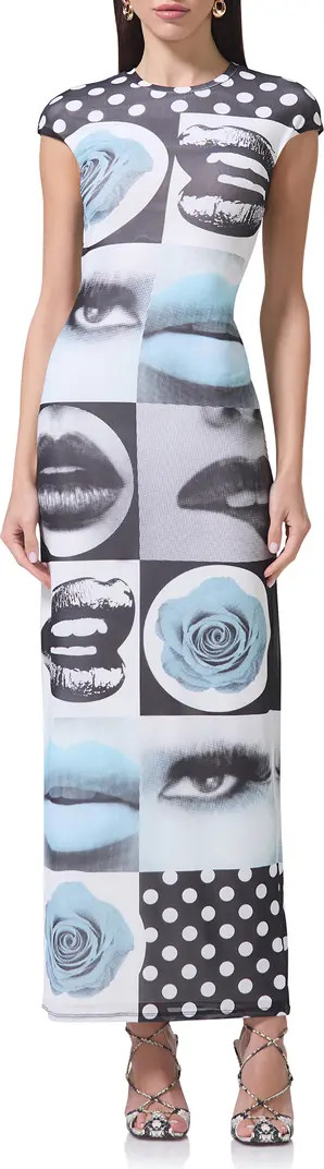 Cody Print Powermesh Midi Dress | Nordstrom