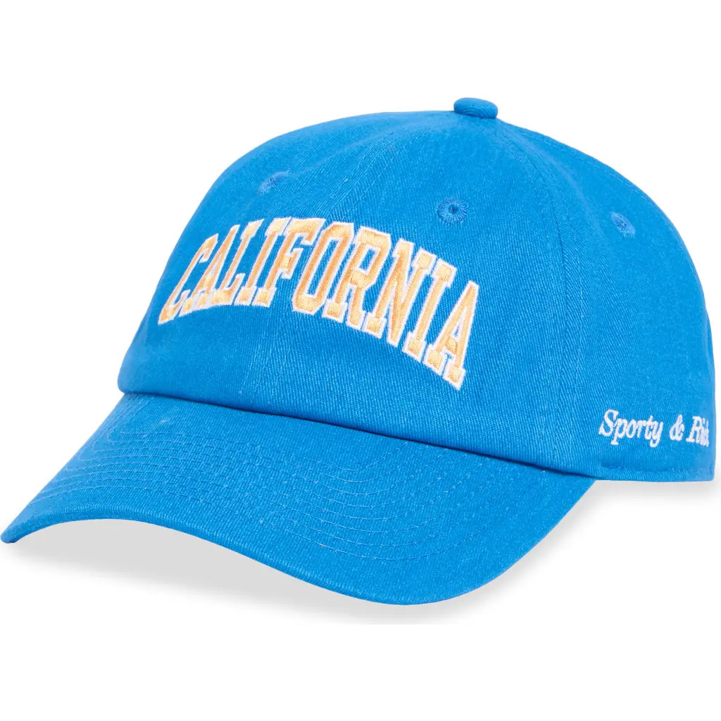Sporty & Rich California Embroidered Baseball Cap in Bright Blue at Nordstrom Rack | Nordstrom Rack
