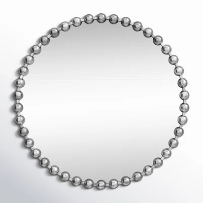 Marlowe Beaded Round Metal Wall Mirror | Wayfair North America