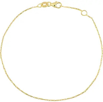 14K Gold Everyday Mini Bar Anklet | Nordstrom