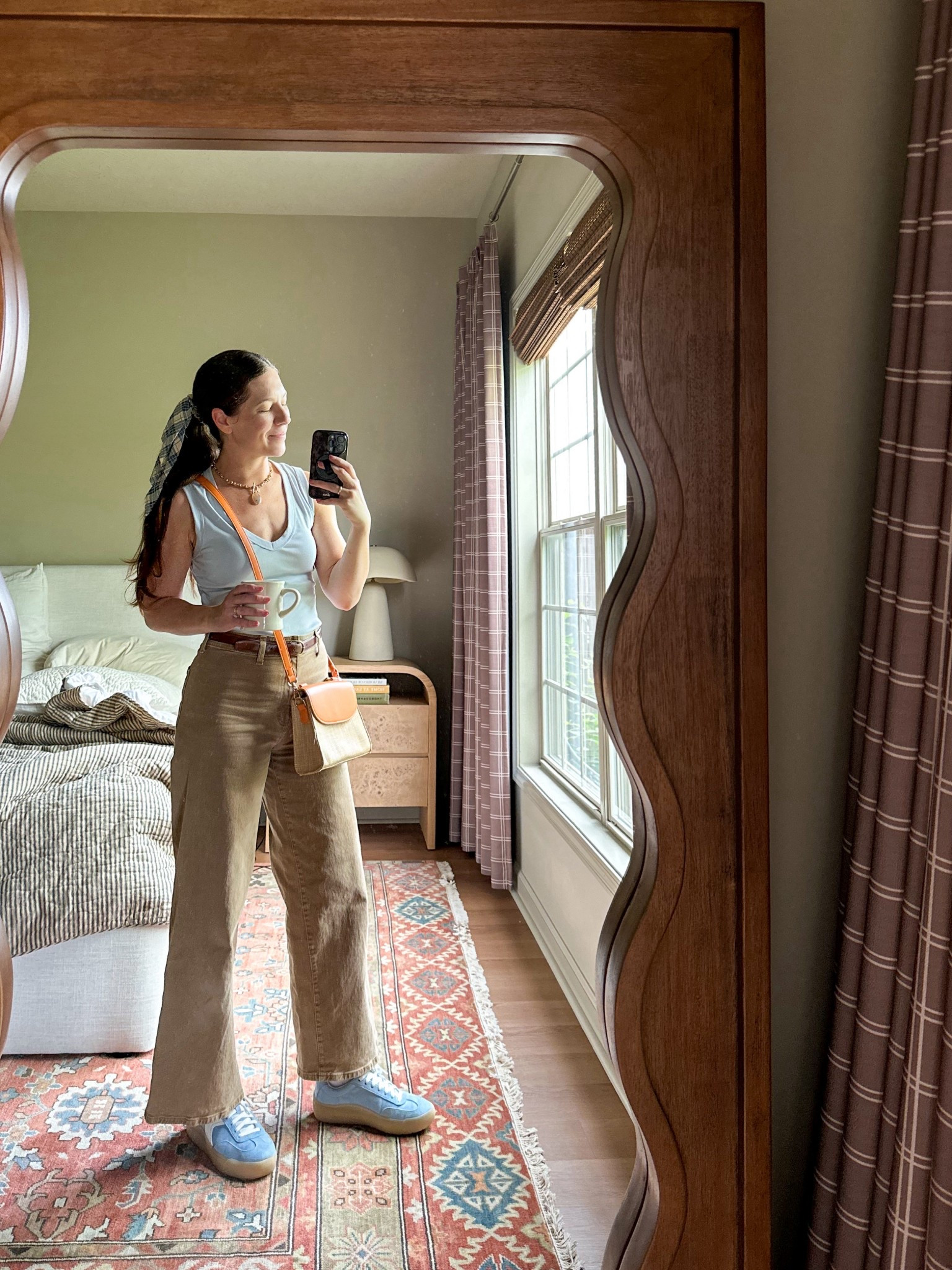 High rise wide leg jeans, fitted tank, colorful sneakers and a statement crossbody purse 

#LTKShoeCrush #LTKSaleAlert #LTKSeasonal