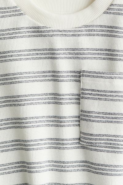 Chest-pocket T-shirt - White/blue striped - Kids | H&M US | H&M (US + CA)