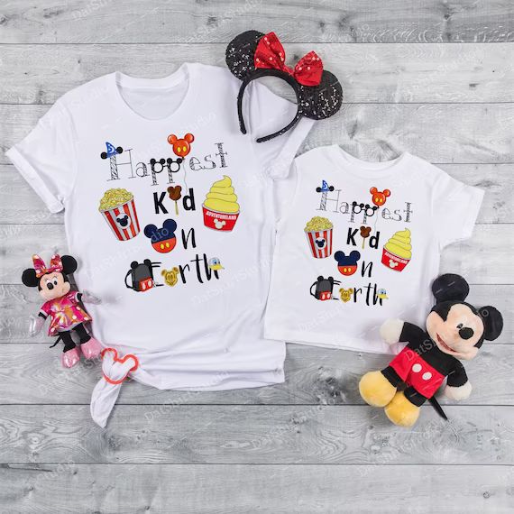 Disney Happiest Kid, Matching Disney Shirts ,Going to Disney ,Disney  shirt, Disney Shirts for ki... | Etsy (US)