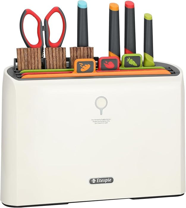 Smart Cutting Board and Knife Set,Self Cleaning Cutting Board and Knife Set with 4 Stainless Stee... | Amazon (US)