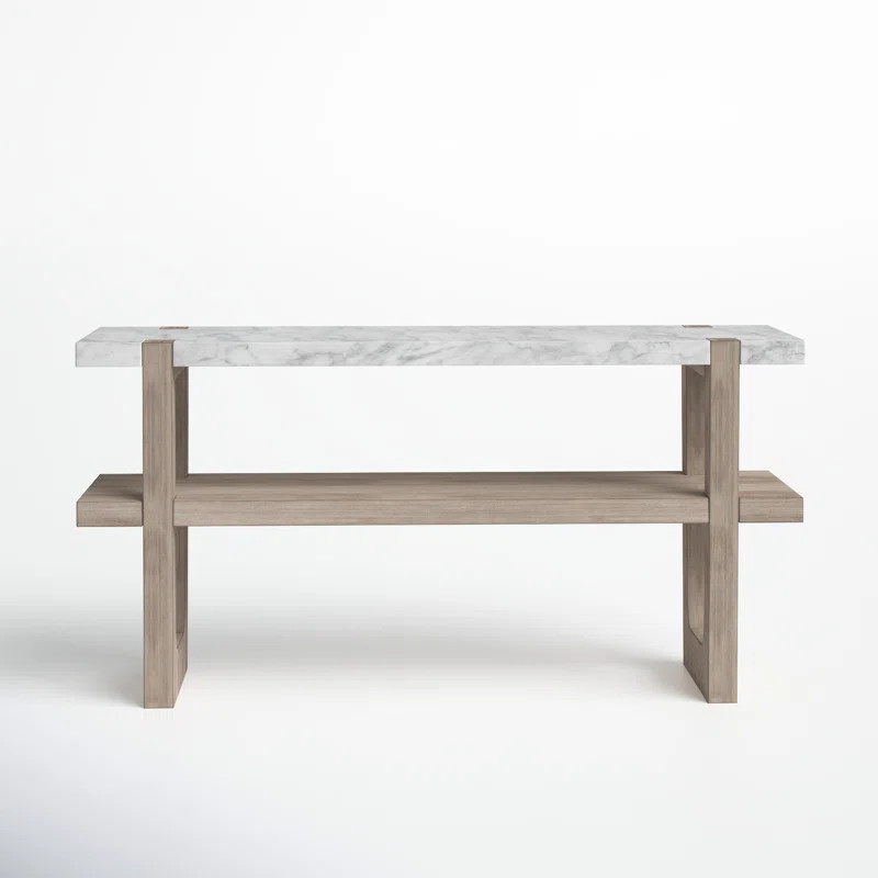 Landover 60'' Genuine Marble Console Table | Wayfair North America