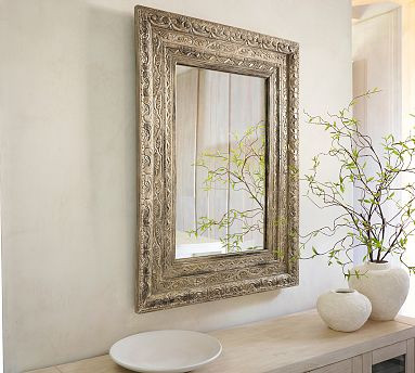 Aarya Carved Wall Mirror | Pottery Barn (US)