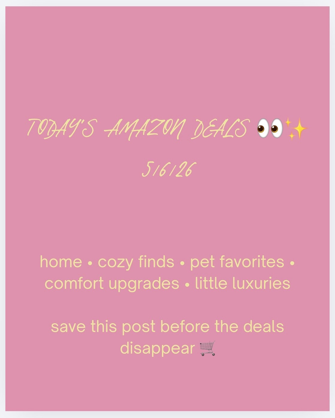 Amazon deals today that are actually GOOD 👀🛒✨

Today’s finds include:
🤍 oversized outdoor rocking chairs
🏡 keypad front door lock
🐾 cat treats cats are obsessed with
👣 pain relief insoles for standing all day
🍳 anti-fatigue kitchen mats for cooking & hosting

I’m always hunting for the best Amazon home deals, cozy finds, organization upgrades, outdoor patio furniture, pet finds, and everyday products that make life easier without spending a fortune 🙌

If you love:
✨ Amazon finds
✨ home decor deals
✨ patio & porch inspiration
✨ cozy lifestyle upgrades
✨ hosting essentials
✨ practical products that are actually worth it

…make sure you follow because I post daily Amazon deals so you never miss the good ones 💙

SAVE this post for later + send it to your favorite deal-shopping friend 🛍️ #amazondeal #amazonfind #amazonfinds #amazonhome #homefinds

#LTKdayinmylife #LTKHome #LTKSaleAlert
