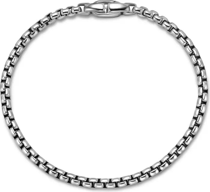 Men's Box Chain Bracelet in Sterling Silver, 4mm | Nordstrom